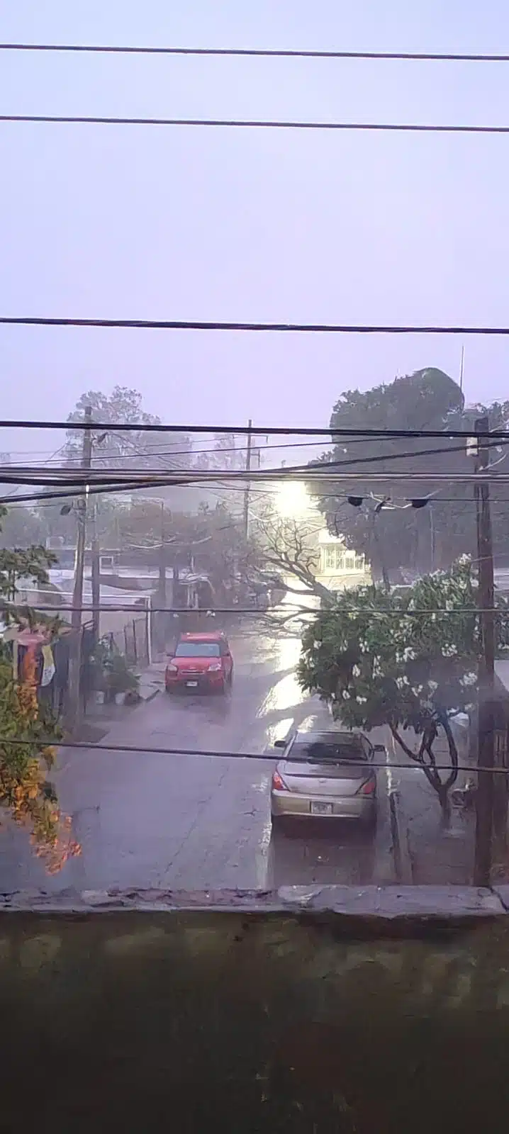 La tormenta eléctrica hizo que la noche pareciera día.