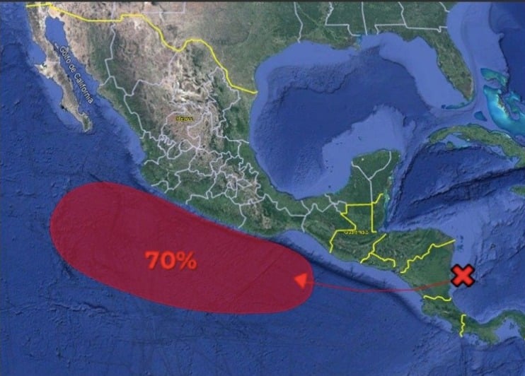mapa de pacífico mexicano