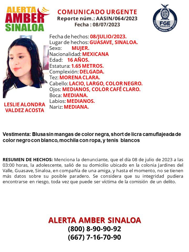 Desde el sábado 8 de julio en la madrugada sus padres desconocen su paradero