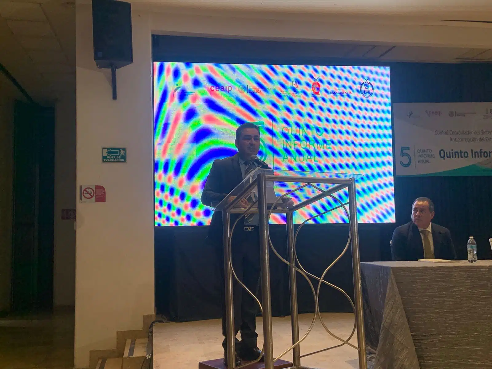 Sergio Avendaño presenta quinto informe de funciones frente al Comité Coordinador del Sistema Estatal y Municipal de Sinaloa.