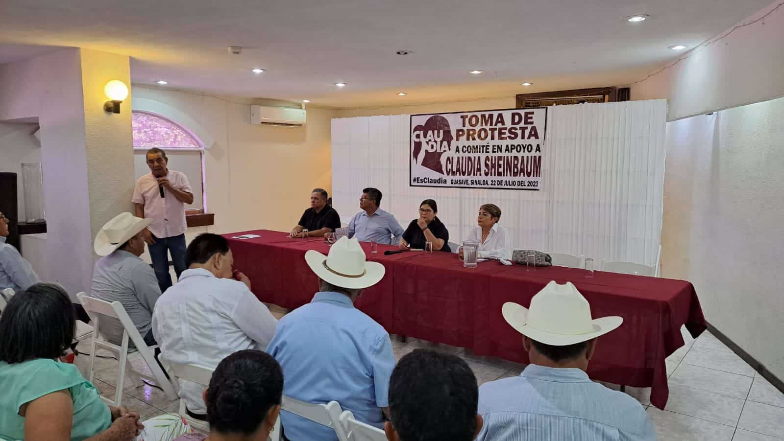 Toma de protesta a comité en apoyo a Claudia Sheinbaum en Guasave.