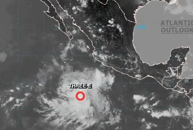 depresión tropical Tres-E en el Pacífico vía NHC