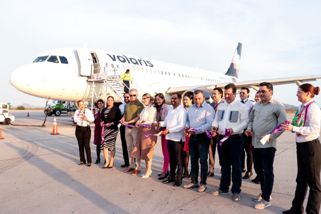 Aterriza primer vuelo de Guanajuato a Los Mochis; este martes Volaris inauguró esta ruta