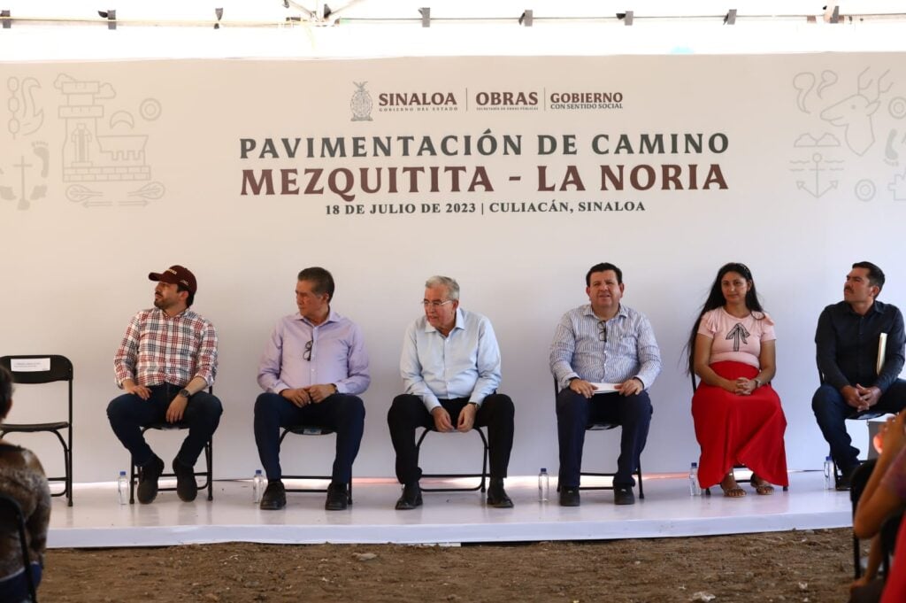Rocha Moya cumple compromiso y entrega pavimentación del camino Mezquitita-La Noria en Culiacán