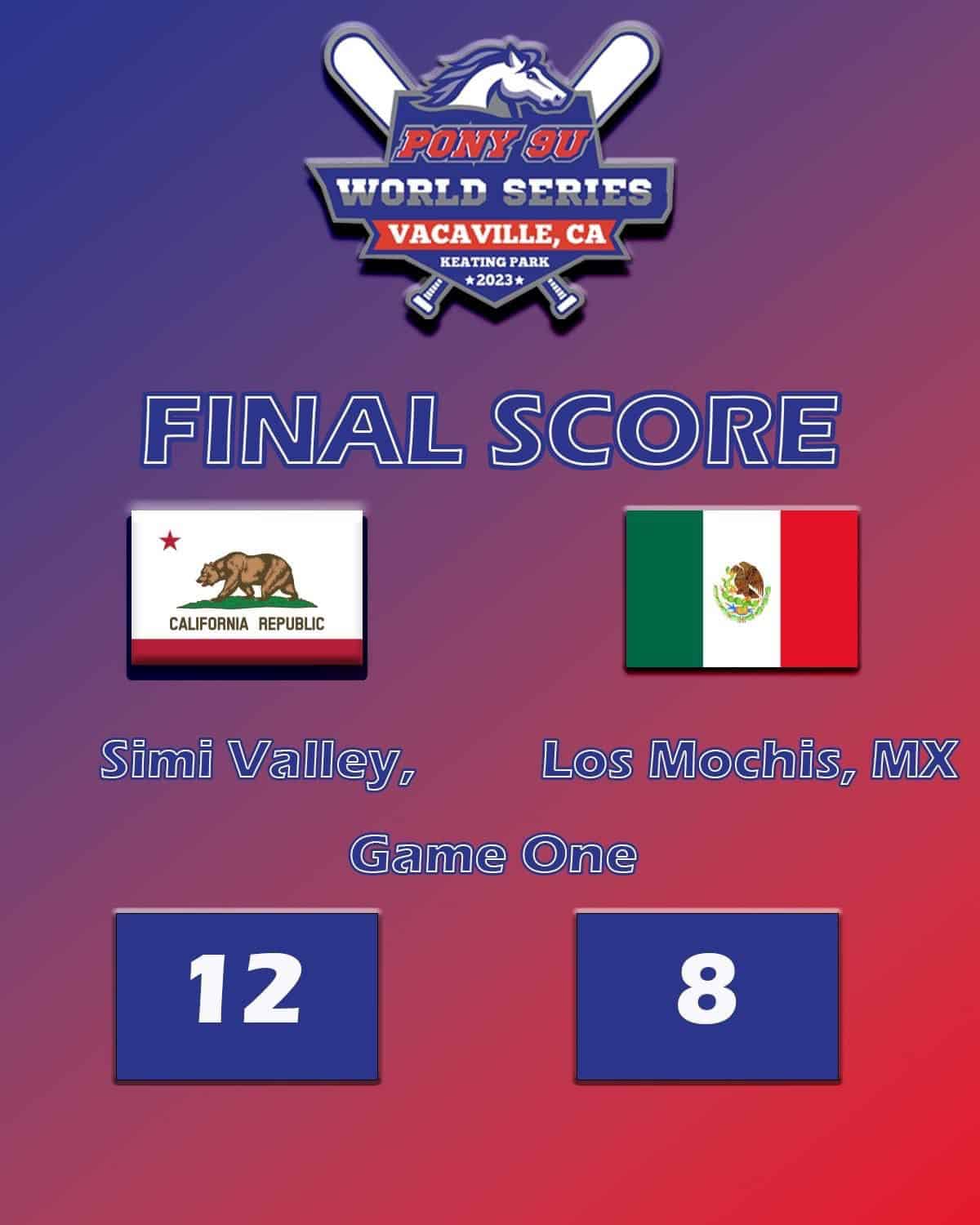 ¡En extrainnings! Pierde Liga de Ahome en Mundial 9 Años en California 