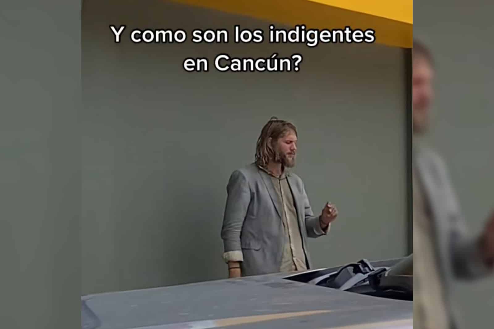 Yo me lo quedo; captan a guapo indigente en calles de Cancún