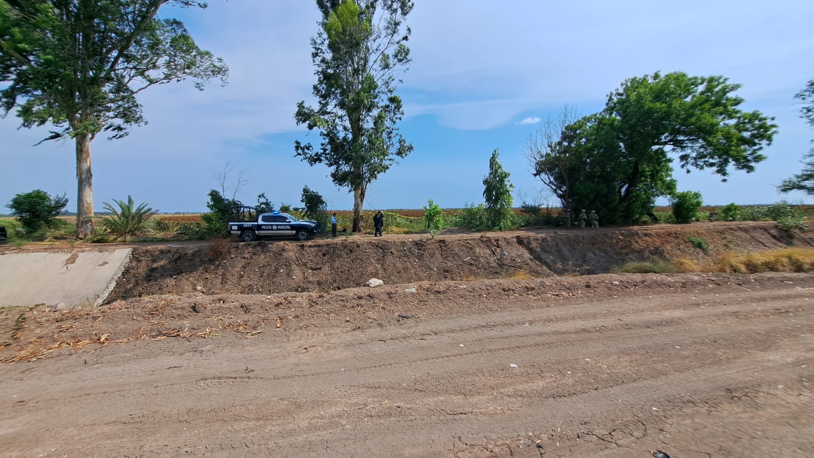 tierras de cultivo donde encontraron a un hombre asesinado
