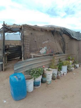 Familias desplazadas aguantan calor y viven en casas de lamina, en el fuerte.