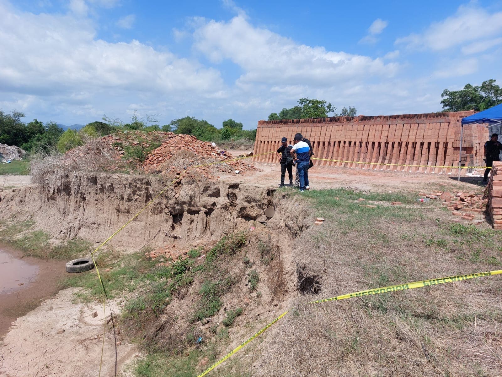 Restos óseos encontrados en la tierra