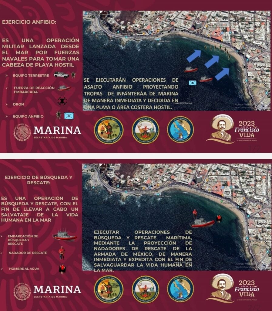 Secretaría de Marina Realizará operaciones anfibias, de búsqueda y rescate en la mar.