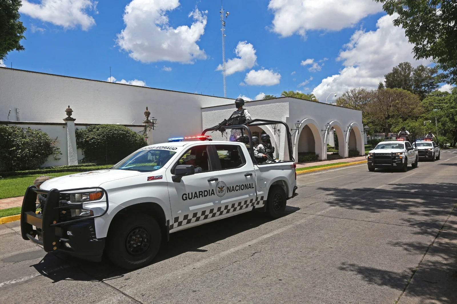 Guardia Nacional entre las calles de Guadalajara