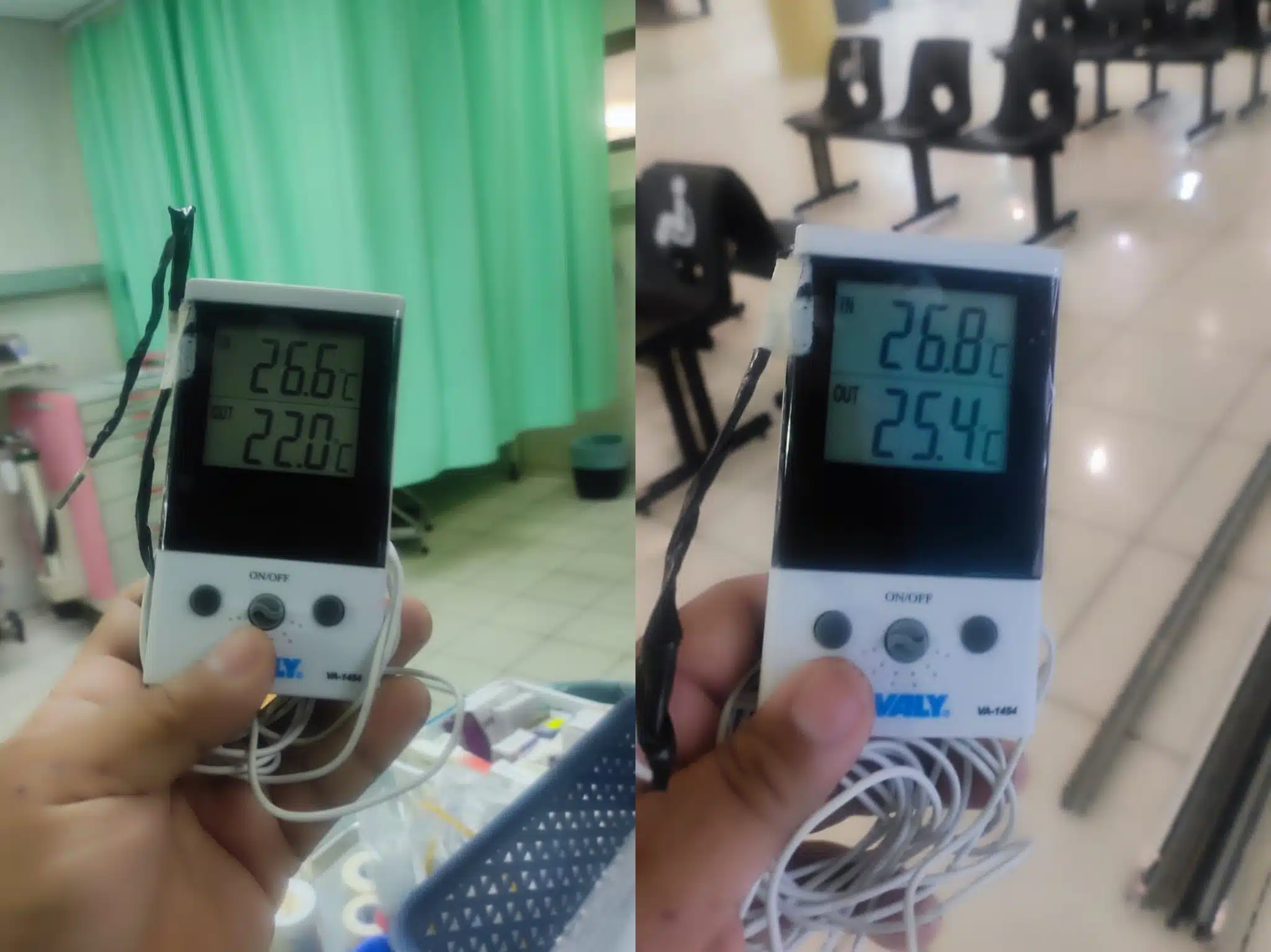 Medidores de temperatura en los hospitales del IMSS en Los Mochis