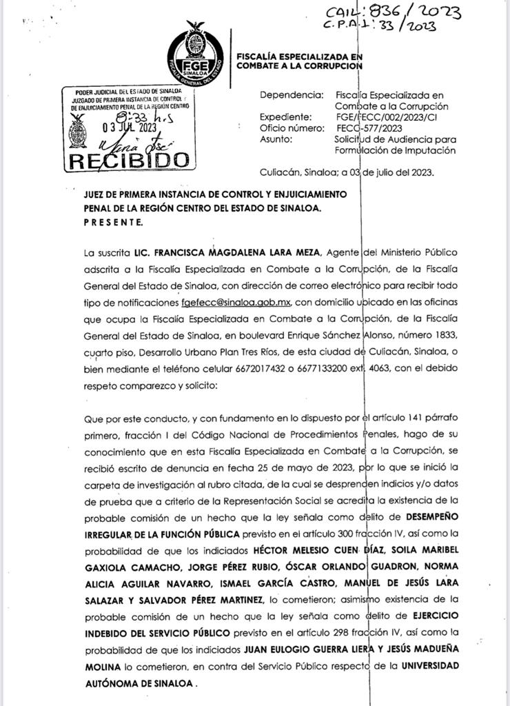 Documento sobre proceso penal