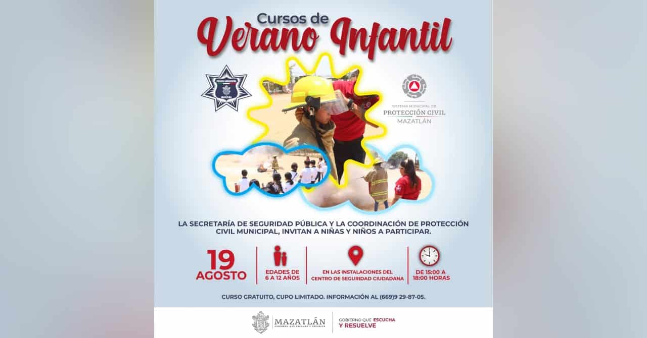 invitan a curso dirigido a niños de entre 6 y 12 años de edad en los que recibirán capacitación en técnicas de atención ante situaciones de riesgo dentro y fuera del hogar.