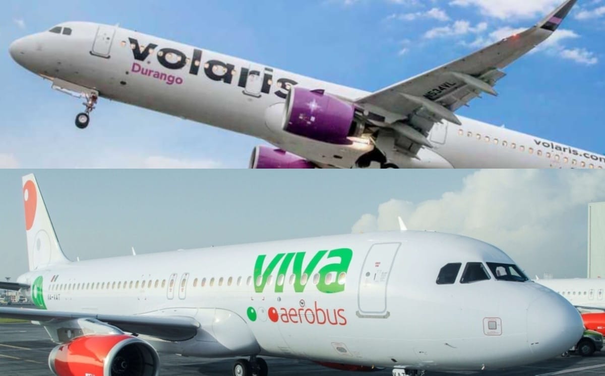 volaris y viva aerobus despegando de un aeropuerto
