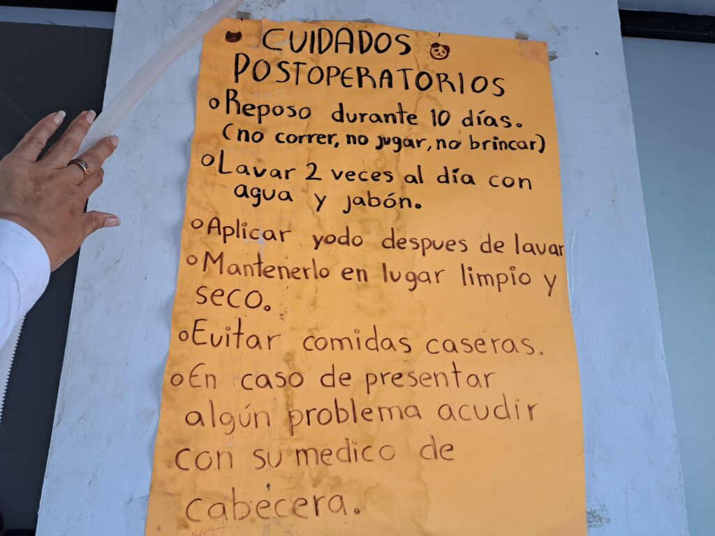 Listado de cuidados postoperatorios