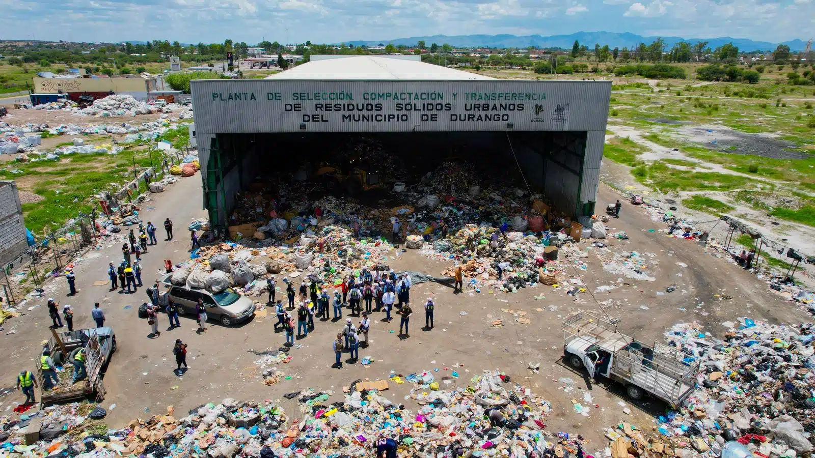 Relleno sanitario del estado de Durango con grandes cantidades de desechos