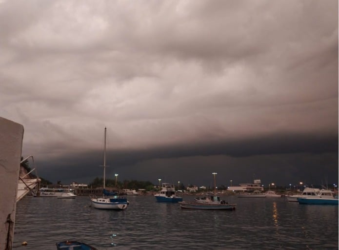 Cielo completamente nublado en Mazatlán
