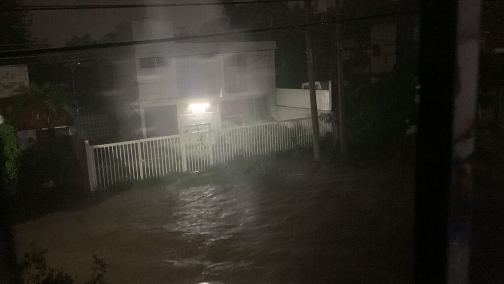 Zona de Culiacán con inundación por tormenta