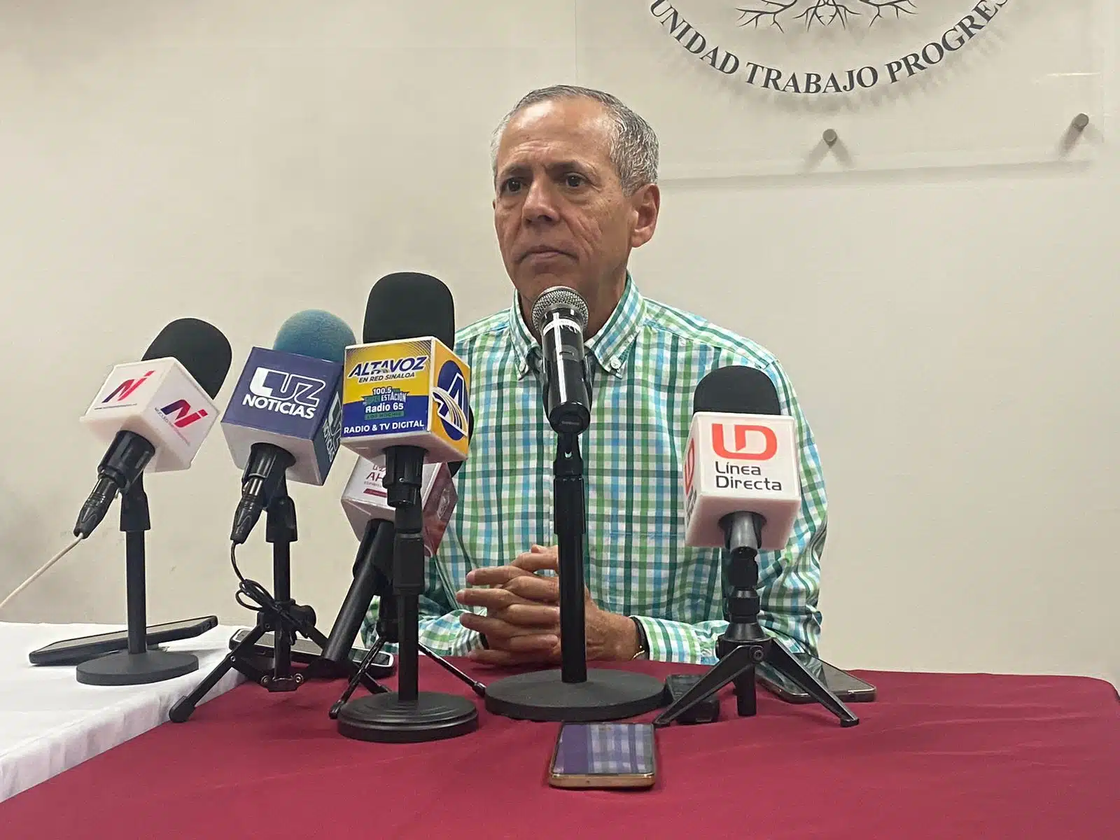 Alcalde Gerardo Vargas Landeros en rueda de prensa
