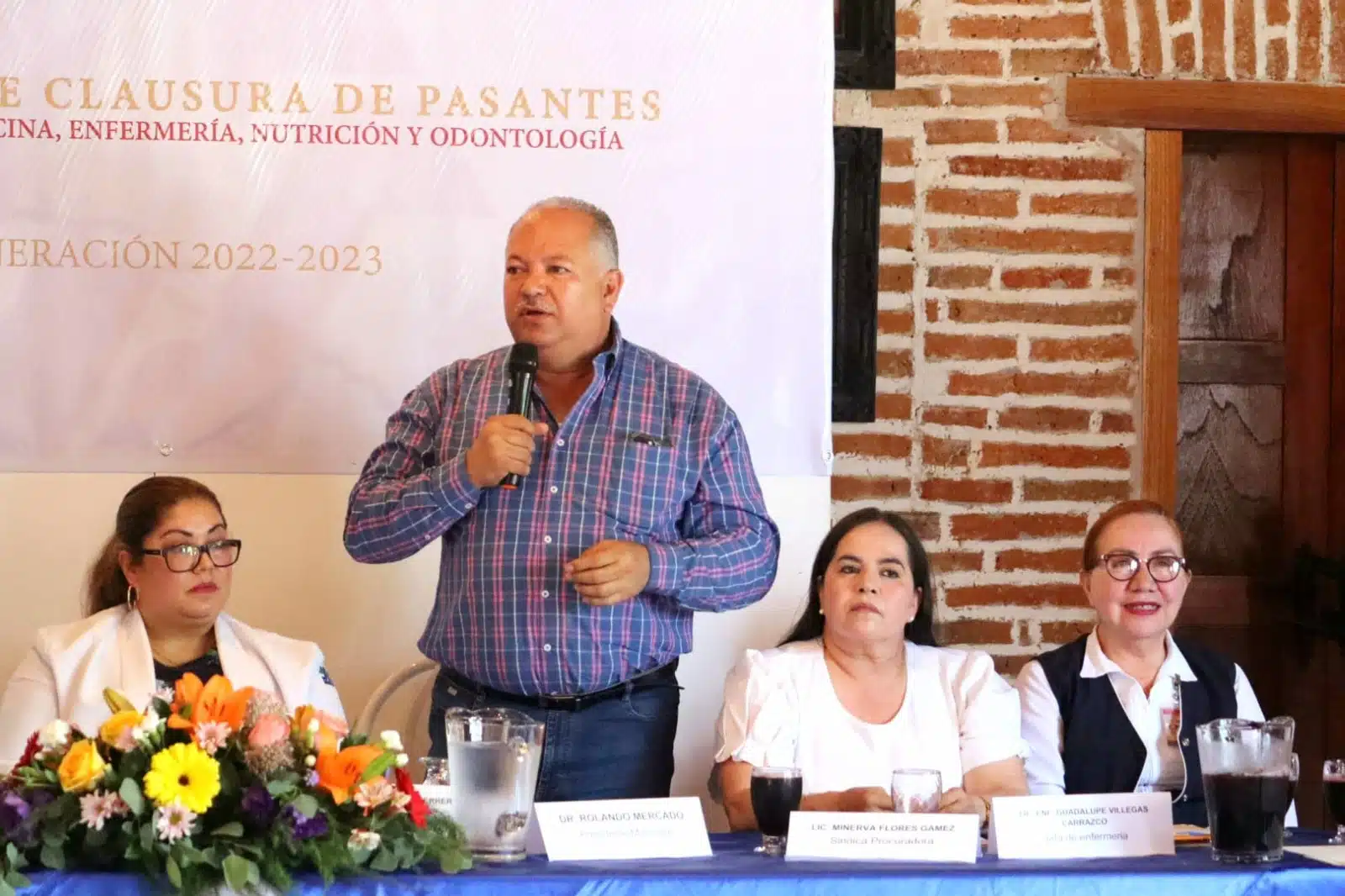 Alcalde del municipio de Sinaloa Rolando Mercado durante un evento público