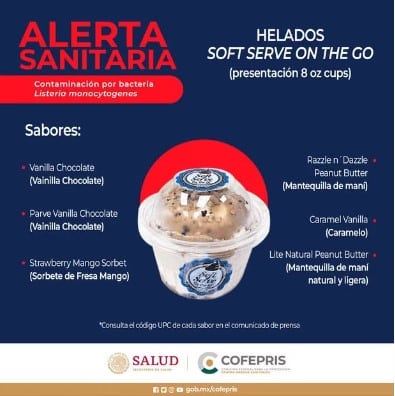 Alertan por presencia de bacteria en helado