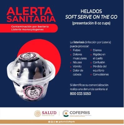Alertan por presencia de bacteria en helado