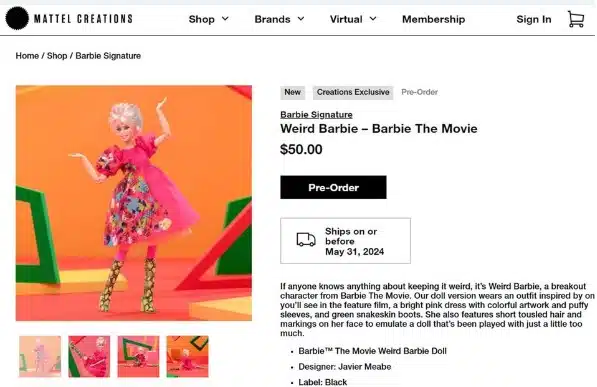 Mattel lanza la venta la "Barbie rara" 