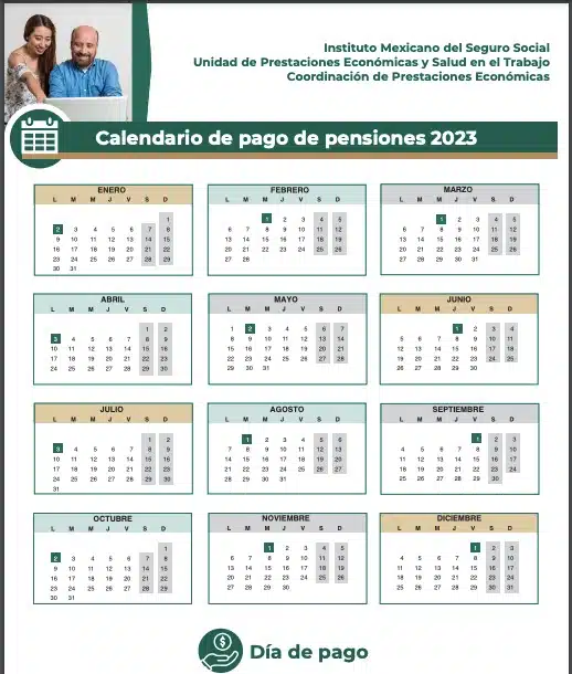 Calendario de pago de pensionados del IMSS