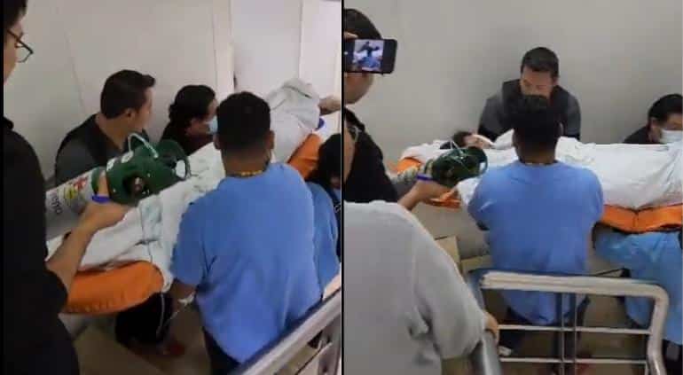 ¡No es Dinamarca, es el IMSS! Fallas en elevadores del hospital provocan bajar a paciente por escaleras