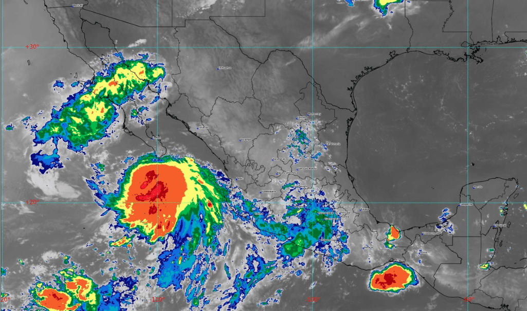 Imagen radar de la tormenta tropical Eugene en el Pacífico