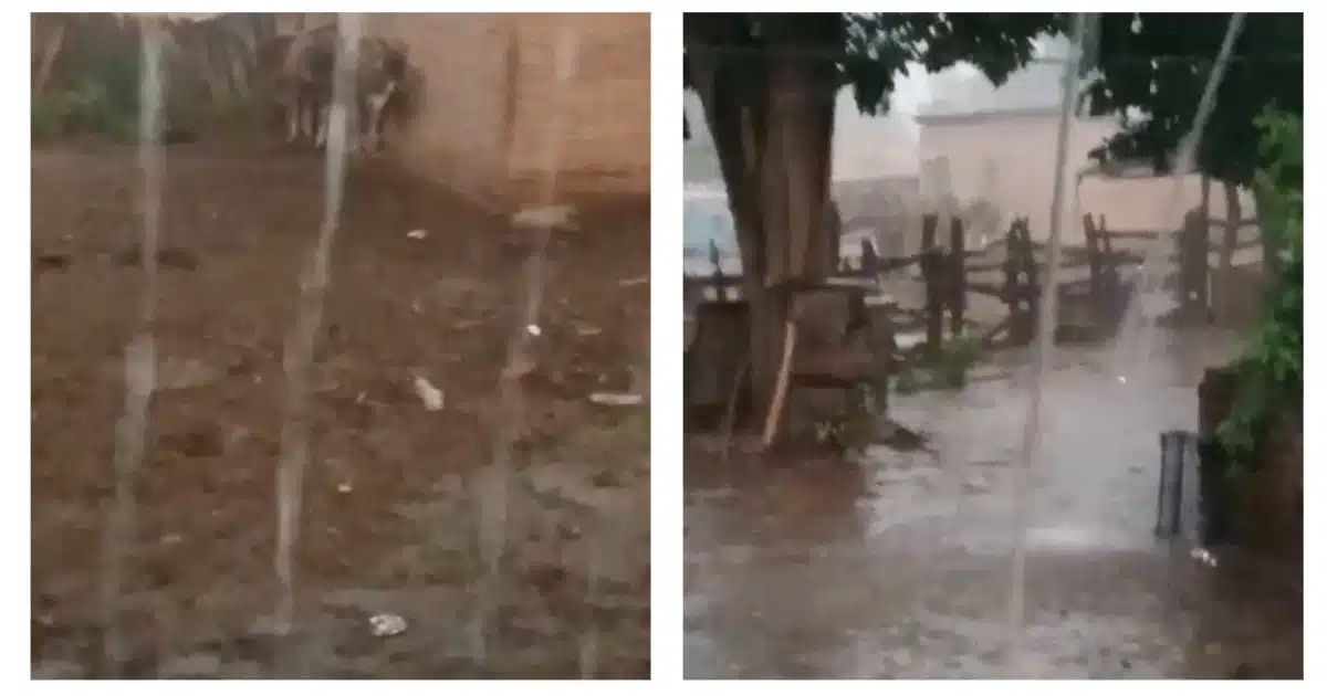 Captura de video sobre lluvias en El Fuerte