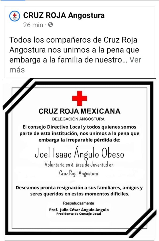 Comunicado de cruz roja