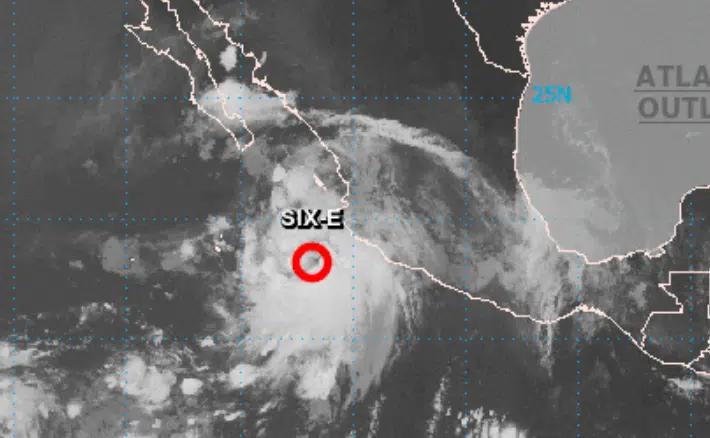 Depresión tropical Seis-E imagen del NHC
