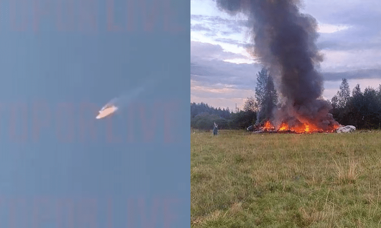 Imágenes del accidente aéreo en el que murió el líder del Grupo Wagner