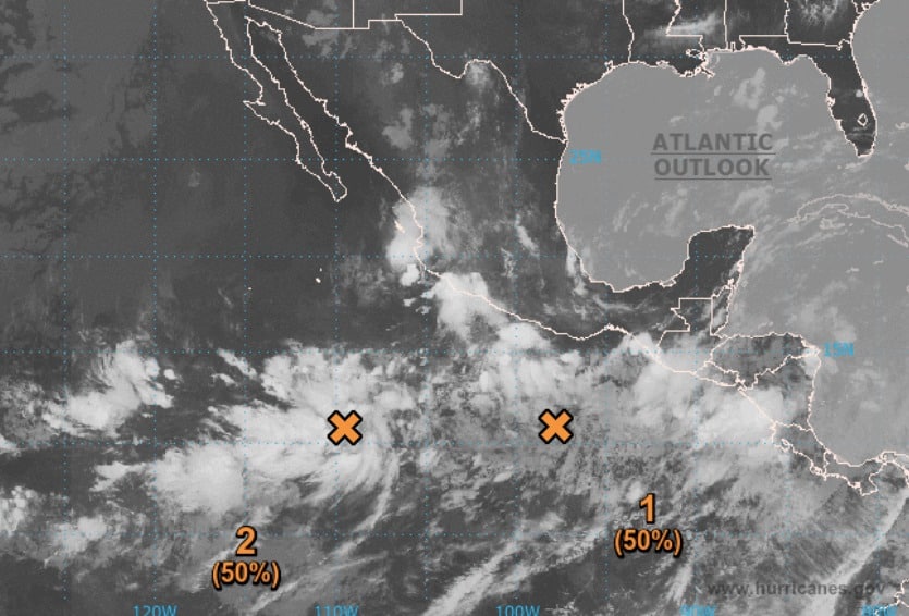 Mapa de la república mexicana, tachitas, números y porcientos