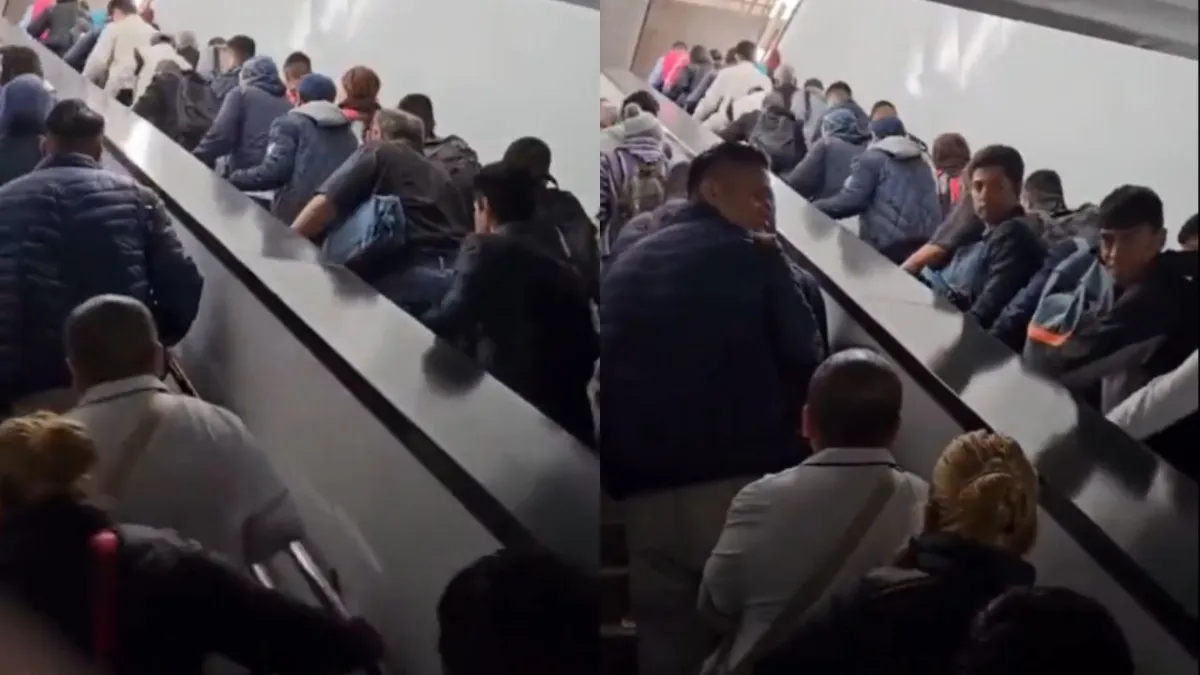 Escaleras eléctricas cambian de sentido en la estación Pantitlán