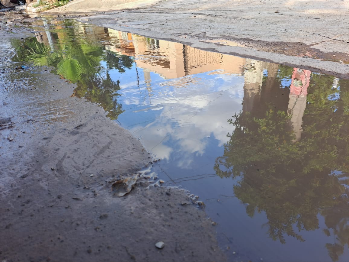 Foto temática de brote de aguas negras en Guasave