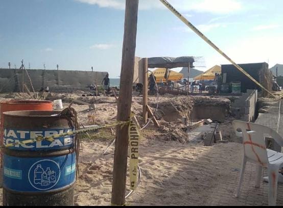 Obra en construcción en Mazatlán donde hallaron restos óseos