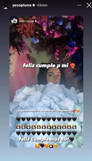 Nicki Nicole  Peso Pluma confirman su relación sutilmente