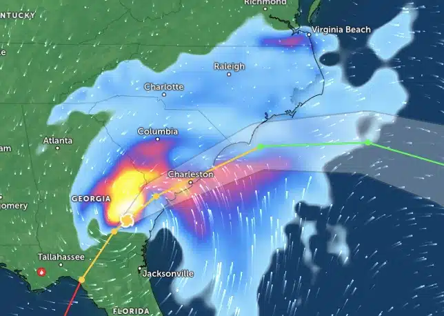 Ubicación del huracán Idalia en tierra estadounidense