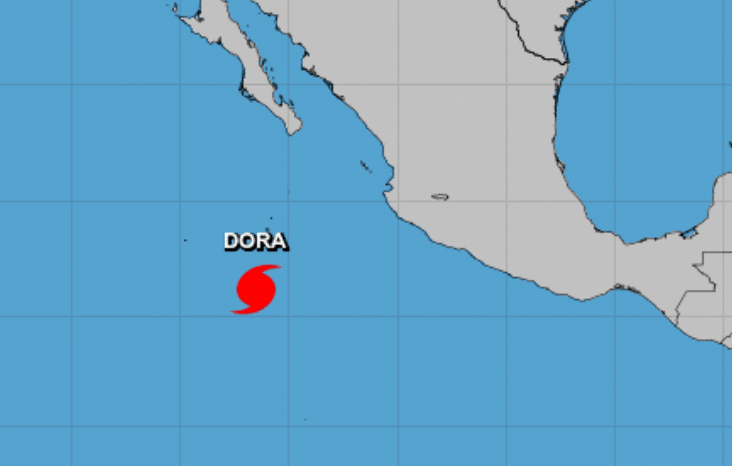 Huracán Dora categoría uno en el Pacífico mexicano