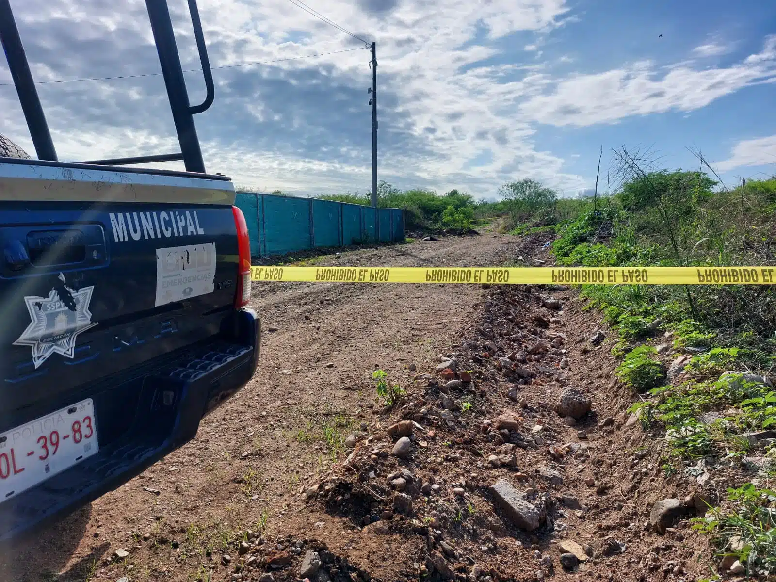 Parte trasera de una patrulla de la Policía Municipal de Culiacán