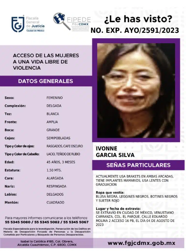 Ivonne García desapareció cuando iba a su trabajo; la encuentran sin vida