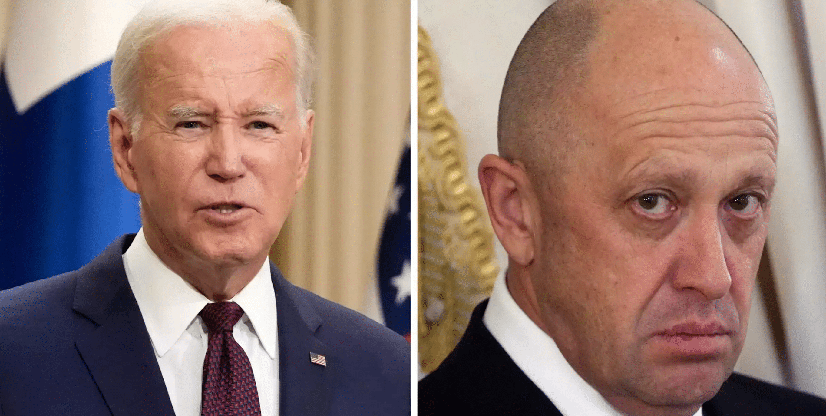 Joe Biden y el lider militar Yevgeny Prigozhin