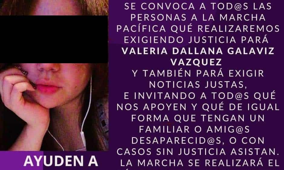 Convocatoria a marcha, tiene la fotografía de Valeria Dallana