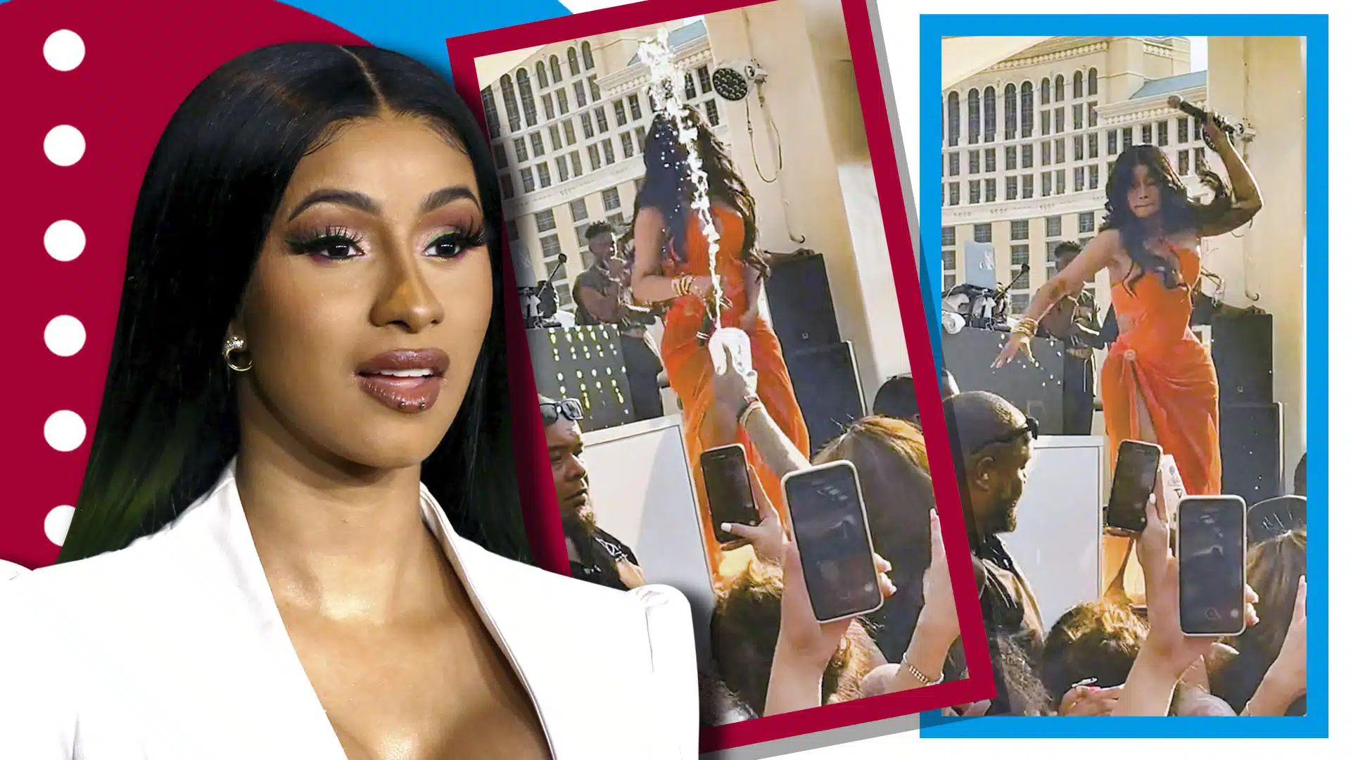 Cardi B micrófono volador