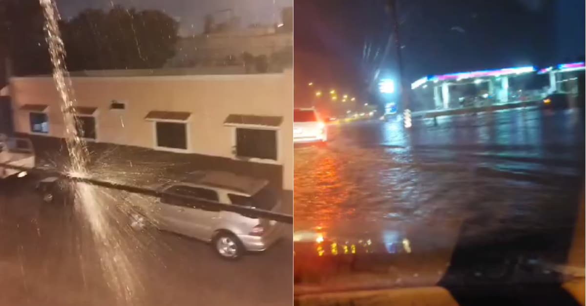 Lluvia por la noche en Mazatlán