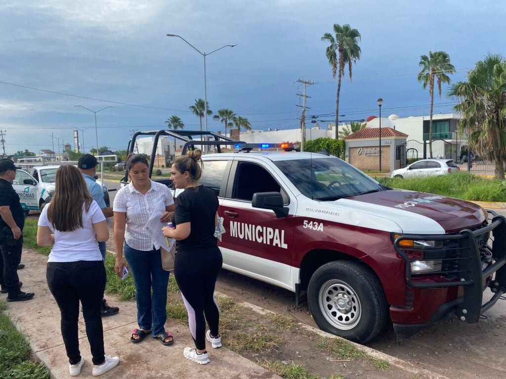 Patrulla de la Policía Municipal de Ahome