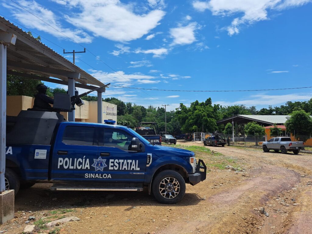 Patrulla de la Policía Estatal Preventiva en operativo en San José de las Delicias